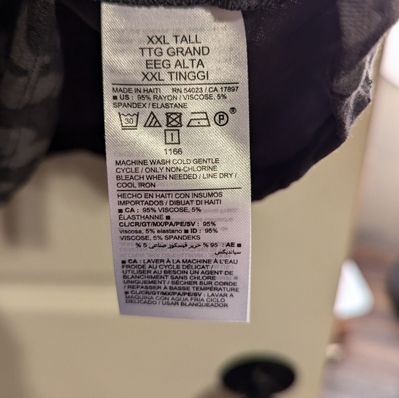 BNWT Charcoal Leopard Print Tee size XXL Tall - Picture 6 of 6